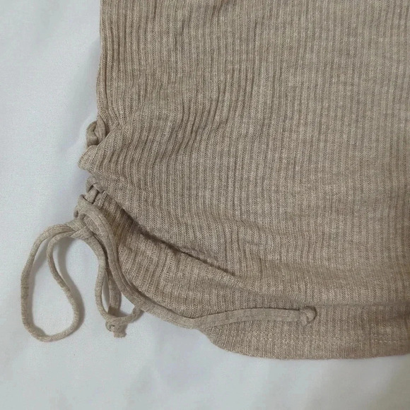 Urban Outfitters Side-Tie Ribbed Tank Top, Color Tan Size XS - Picture 4 of 11